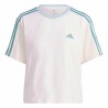 Maglia a Maniche Corte Donna Adidas 3S Cr Bianco