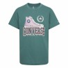 Maglia a Maniche Corte per Bambini Converse Script Sneaker Gfx Sse Ciano