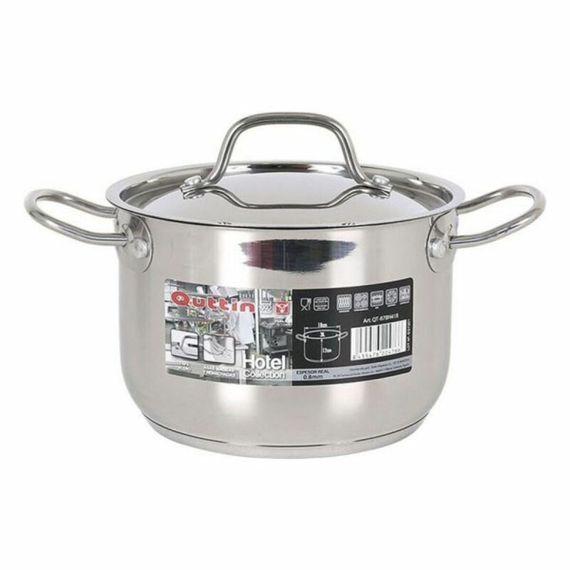 Pentola con Coperchio in Acciaio Inox Quttin Pentola con Coperchio in Acciaio Inox Quttin
