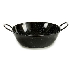 Padella Honda con Manici Nero Acciaio Smaltato