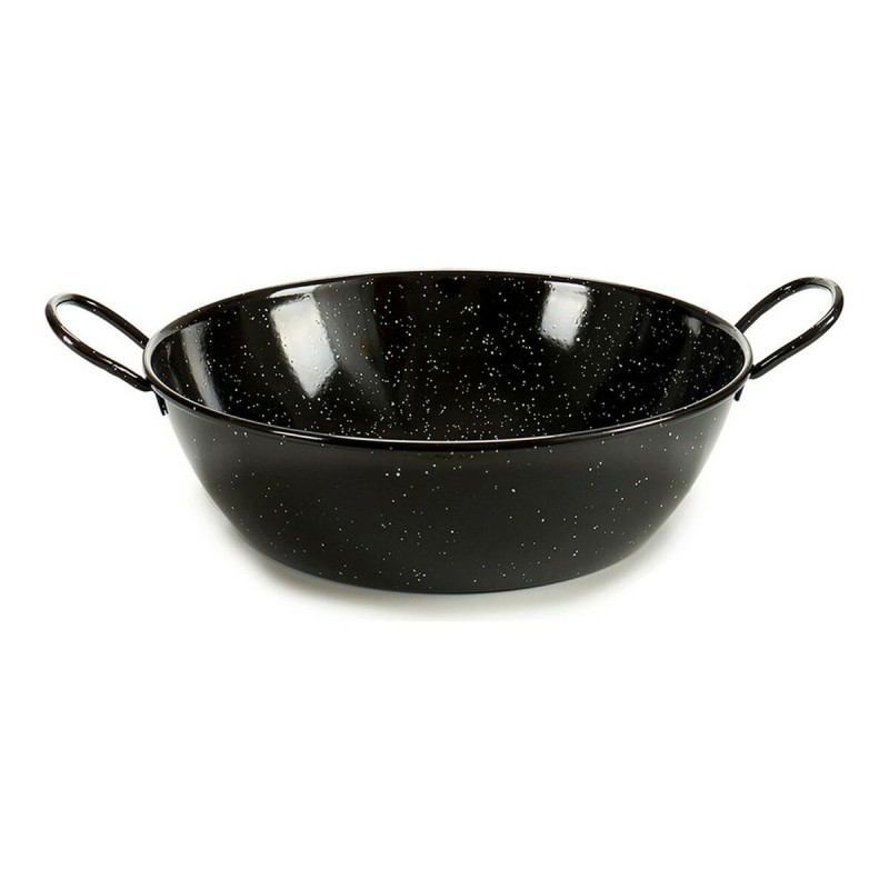Padella Honda con Manici Nero Acciaio Smaltato