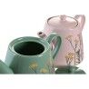 Teiera DKD Home Decor Rosa Verde Gres (2 Unità)