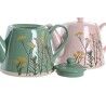 Teiera DKD Home Decor Rosa Verde Gres (2 Unità)
