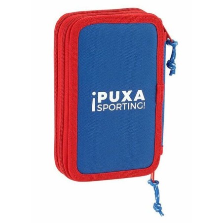 Astuccio Doppio Real Sporting de Gijón Bianco Rosso 12.5 x 19.5 x 4 cm (28 Pezzi)