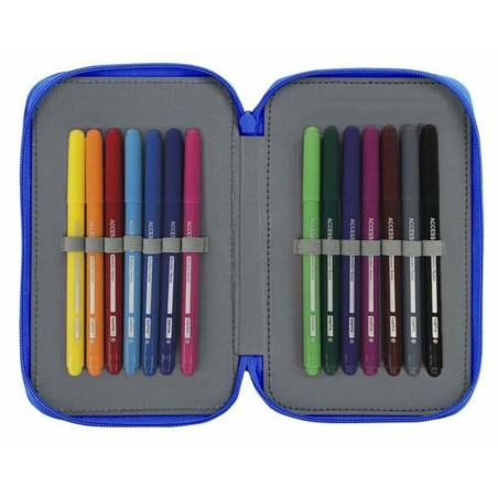 Astuccio Doppio Real Zaragoza Azzurro 12.5 x 19.5 x 4 cm (28 Pezzi)