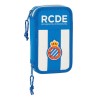 Astuccio Doppio RCD Espanyol Azzurro Bianco 12.5 x 19.5 x 4 cm (28 Pezzi)