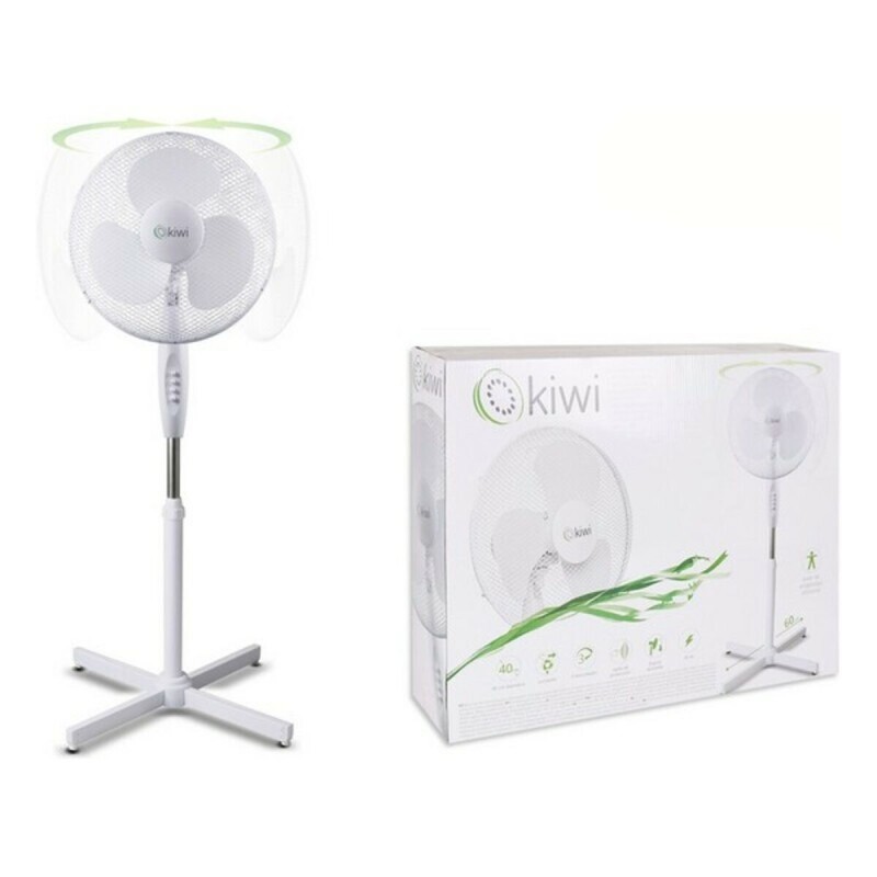 Ventilatore a Piantana Kiwi Bianco 45 W (Ø 40 cm) Ventilatore a Piantana Kiwi Bianco 45 W (Ø 40 cm)