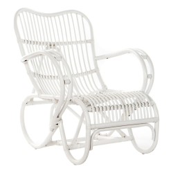 Sedia a Dondolo DKD Home Decor Bianco 75 x 85 x 85 cm