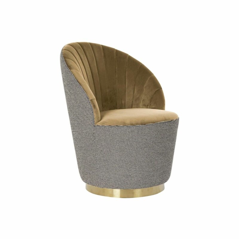 Poltrona DKD Home Decor Nero Marrone Poliestere Senape (69 x 66 x 85 cm) Poltrona DKD Home Decor Nero Marrone Poliestere Senape (69 x 66 x 85 cm)