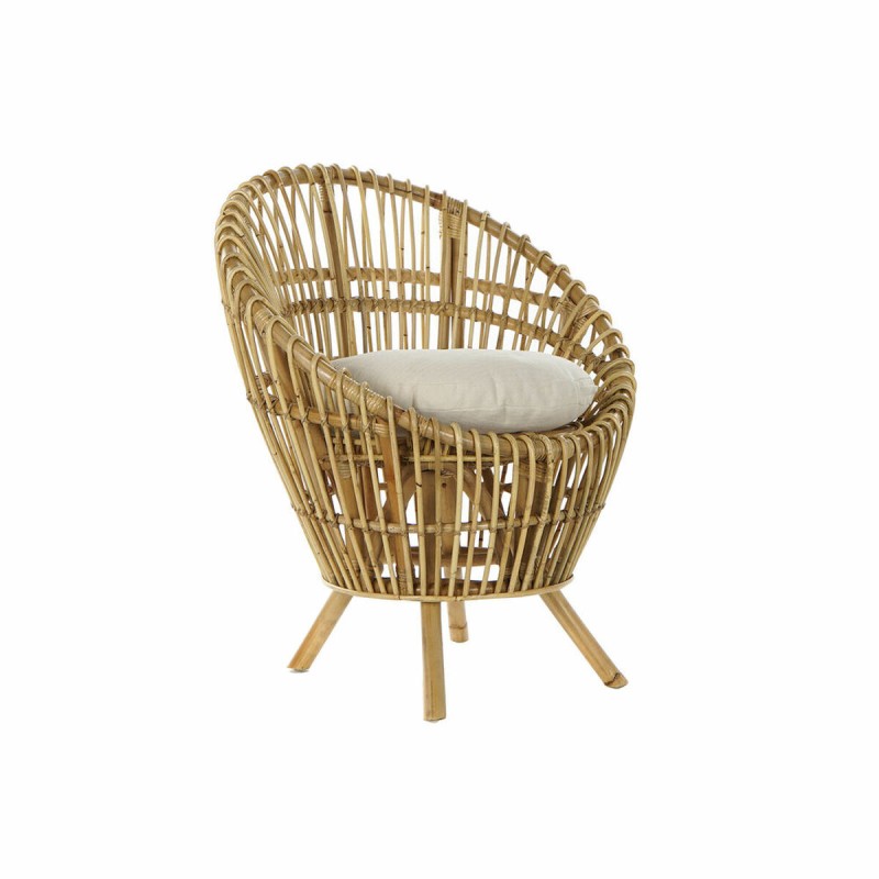 Poltrona DKD Home Decor 8424001750092 Naturale Cotone Bianco Rattan (74 x 67 x 85 cm) Poltrona DKD Home Decor 8424001750092 Naturale Cotone Bianco Rattan (74 x 67 x 85 cm)