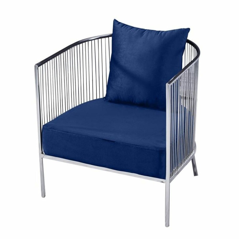 Poltrona DKD Home Decor Poliestere Acciaio Blu Marino (66 x 69 x 70 cm) Poltrona DKD Home Decor Poliestere Acciaio Blu Marino (66 x 69 x 70 cm)