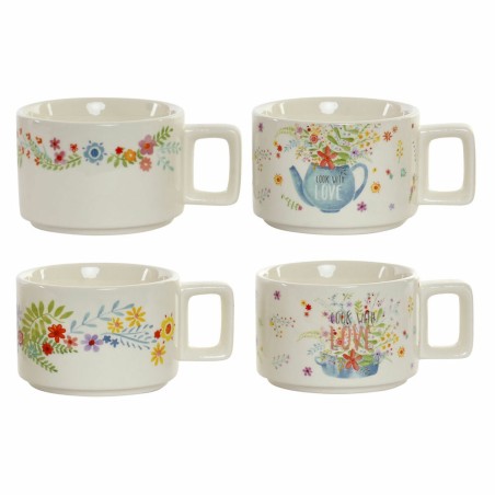 Set di Tazze da Caffè DKD Home Decor Multicolore Metallo Bambù Dolomite 260 ml