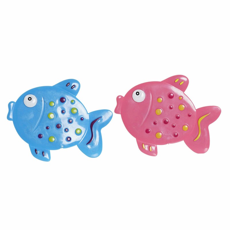 Tappeto da bagno DKD Home Decor 13 x 1 x 10,5 cm Azzurro Rosa Per bambini PVC Pesce (2 Unità) Tappeto da bagno DKD Home Decor 13 x 1 x 10,5 cm Azzurro Rosa Per bambini PVC Pesce (2 Unità)