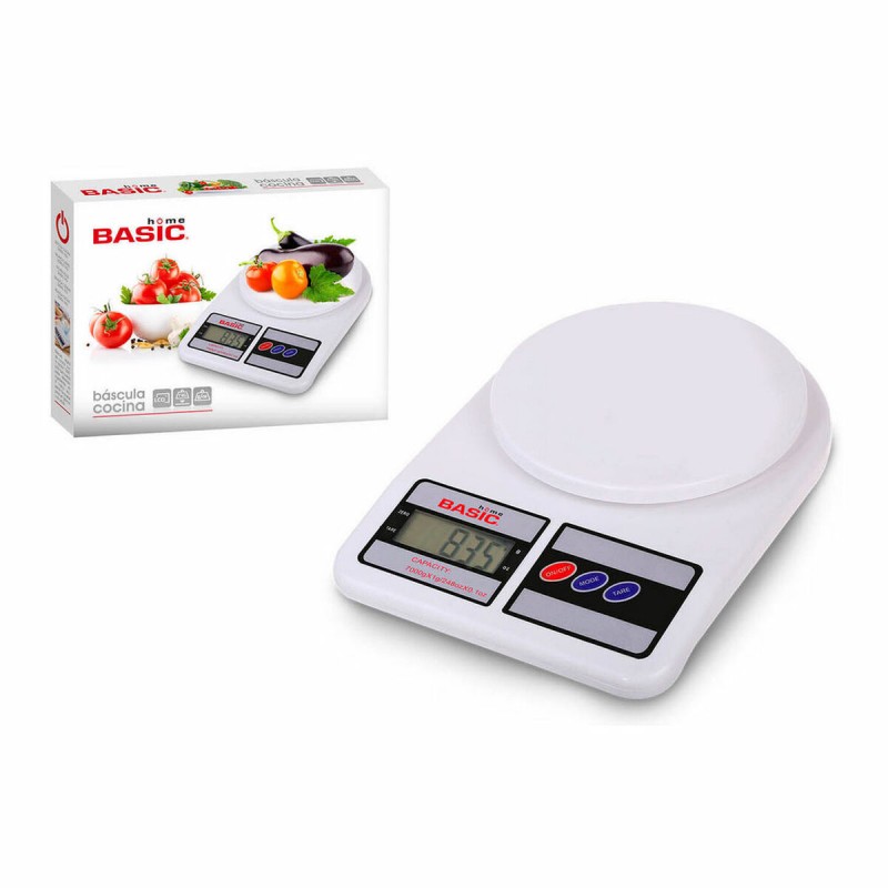 bilancia da cucina Basic Home Digitale LCD 7 kg Bianco (23 x 16 x 3,6 cm) bilancia da cucina Basic Home Digitale LCD 7 kg Bianco (23 x 16 x 3,6 cm)