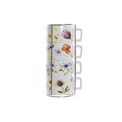 Set di Tazze da Caffè DKD Home Decor Multicolore Metallo Dolomite 260 ml