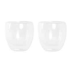 Set di Bicchieri DKD Home Decor Trasparente Cristallo Vetro Borosilicato 250 ml