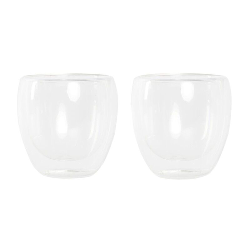Set di Bicchieri DKD Home Decor Trasparente Cristallo Vetro Borosilicato 250 ml Set di Bicchieri DKD Home Decor Trasparente Cristallo Vetro Borosilicato 250 ml