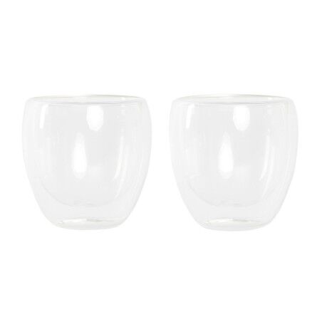 Set di Bicchieri DKD Home Decor Trasparente Cristallo Vetro Borosilicato 250 ml