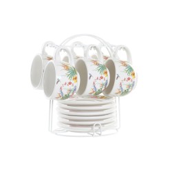 Set di Tazze da Caffè DKD Home Decor Multicolore Dolomite 180 ml