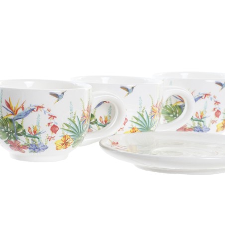 Set di Tazze da Caffè DKD Home Decor Multicolore Dolomite 180 ml