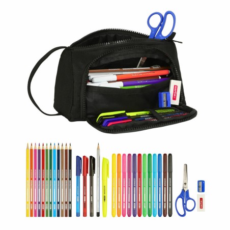 Astuccio per la Scuola con Accessori BlackFit8 Gradient Nero Verde militare (32 Pezzi)