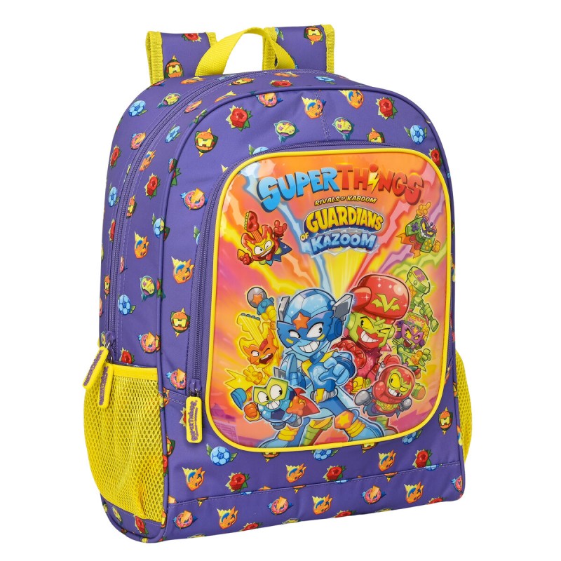 Zaino Scuola SuperThings Guardians of Kazoom Giallo Viola 32 x 42 x 14 cm Zaino Scuola SuperThings Guardians of Kazoom Giallo Viola 32 x 42 x 14 cm
