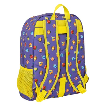 Zaino Scuola SuperThings Guardians of Kazoom Giallo Viola 32 x 42 x 14 cm