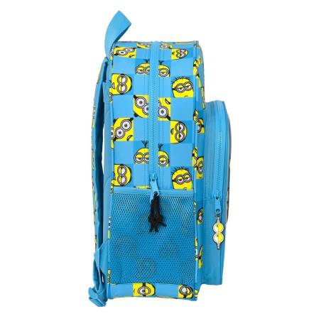 Zaino Scuola Minions Minionstatic Azzurro 33 x 42 x 14 cm