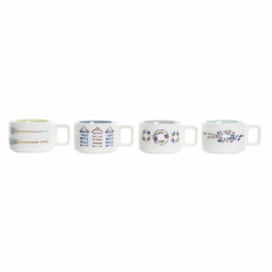 Set di Tazze da Caffè DKD Home Decor Azzurro Multicolore Metallo Dolomite 260 ml