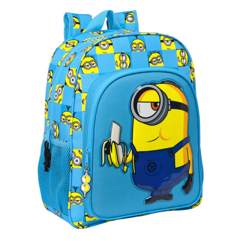 Zaino Scuola Minions Minionstatic Azzurro 32 x 38 x 12 cm Zaino Scuola Minions Minionstatic Azzurro 32 x 38 x 12 cm