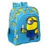 Zaino Scuola Minions Minionstatic Azzurro 32 x 38 x 12 cm