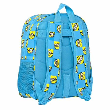Zaino Scuola Minions Minionstatic Azzurro 32 x 38 x 12 cm