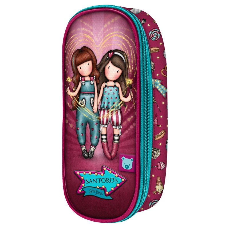 Astuccio Scuola Gorjuss Fireworks Rosso Granato (10 x 23 x 6 cm) Astuccio Scuola Gorjuss Fireworks Rosso Granato (10 x 23 x 6 cm)