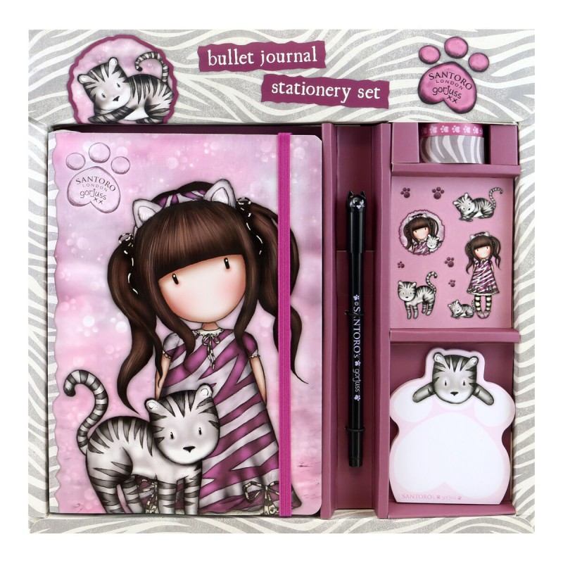 Set di Cancelleria Gorjuss Ruby wild Rosa Grigio Set di Cancelleria Gorjuss Ruby wild Rosa Grigio
