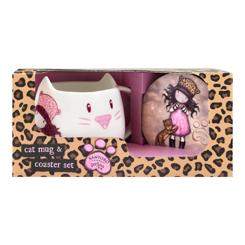 Tazza con Piatto Gorjuss Purrrrrfect love Ceramica Sottobicchieri Tazza Tazza con Piatto Gorjuss Purrrrrfect love Ceramica Sottobicchieri Tazza