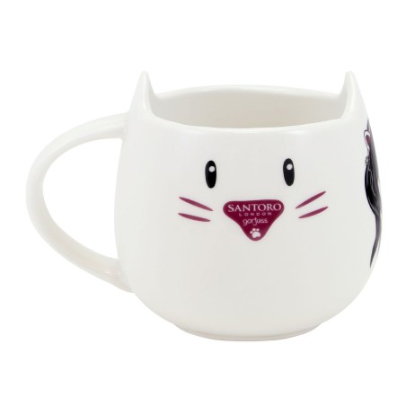 Tazza con Piatto Gorjuss Ruby wild Grigio Ceramica Sottobicchieri Tazza