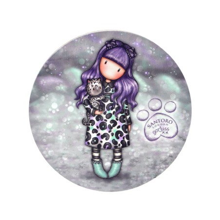 Tazza con Piatto Gorjuss Smitten kitten Bianco Nero Ceramica Sottobicchieri Tazza