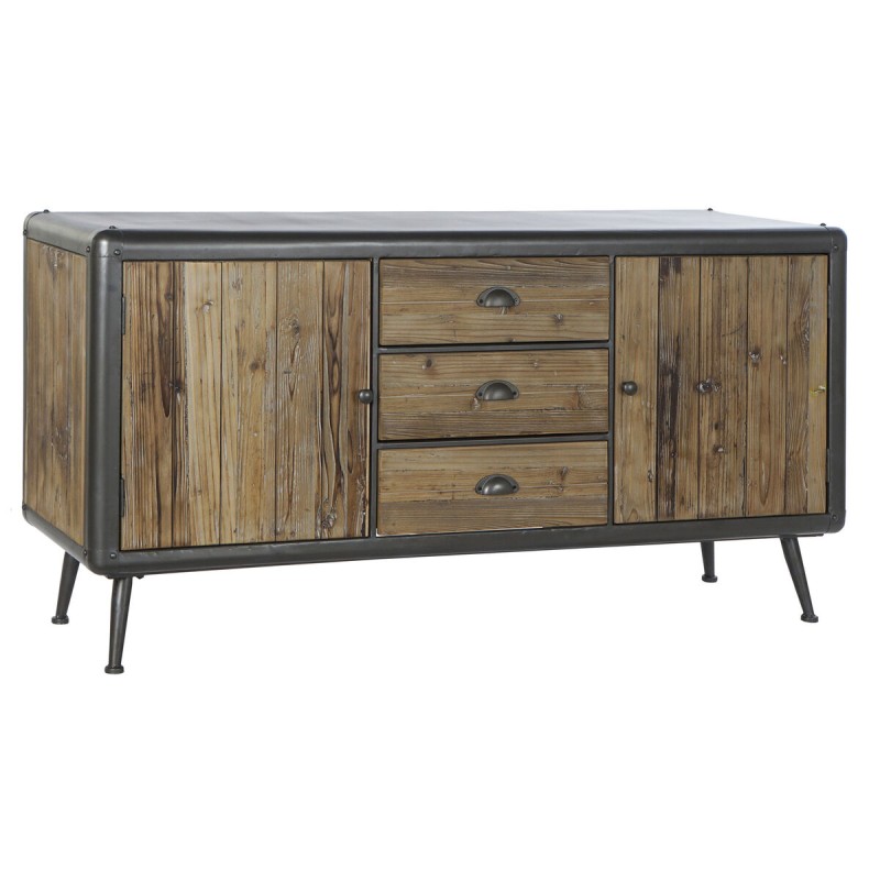 Credenza DKD Home Decor 144 x 45 x 75 cm Abete Naturale Metallo Grigio chiaro Credenza DKD Home Decor 144 x 45 x 75 cm Abete Naturale Metallo Grigio chiaro