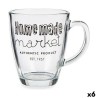 Tazza Mug Vivalto Market Trasparente 320 ml (6 Unità)