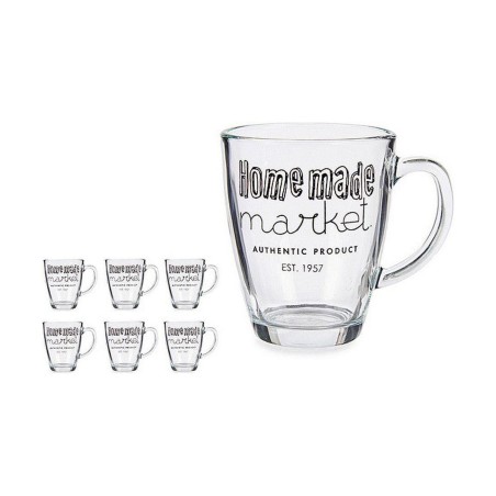 Tazza Mug Vivalto Market Trasparente 320 ml (6 Unità)
