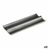 Stampo per Baguette Kinvara CK62863-21 Grigio scuro Metallo Acciaio al carbonio 16 x 2,5 x 38 cm Pane (12 Unità)