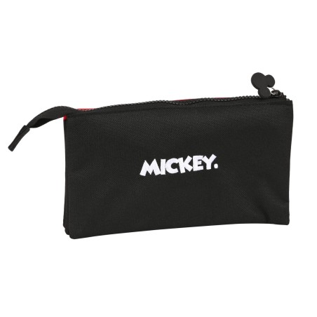 Portaoggetti Triplo Mickey Mouse Clubhouse Mickey mood Nero Rosso 22 x 12 x 3 cm