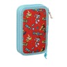 Astuccio per la Scuola con Accessori The Paw Patrol Funday Azzurro Rosso 12.5 x 19.5 x 4 cm (28 Pezzi)