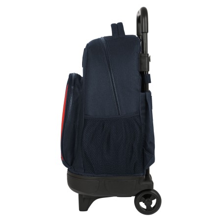 Trolley per la Scuola F.C. Barcelona Rosso Granato Blu Marino 33 X 45 X 22 cm