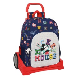 Trolley per la Scuola Mickey Mouse Clubhouse Only one Blu Marino 33 x 42 x 14 cm
