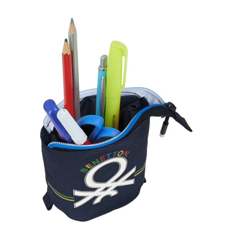 Astuccio Portapenne Benetton Sixties Blu Marino (8 x 19 x 6 cm)