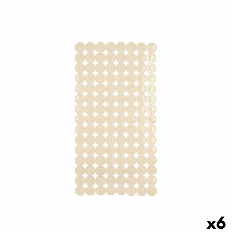 Tappetino Antiscivolo da Doccia Beige PVC 68 x 36 x 1 cm (6 Unità) Tappetino Antiscivolo da Doccia Beige PVC 68 x 36 x 1 cm (6 Unità)