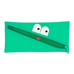 Astuccio Scuola Safta   Viso 22 x 11 x 1 cm Verde