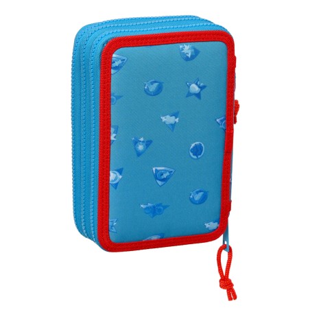 Plumier Triplo SuperThings Rescue force 12.5 x 19.5 x 5.5 cm Azzurro (36 Pezzi)