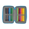 Plumier Triplo SuperThings Rescue force 12.5 x 19.5 x 5.5 cm Azzurro (36 Pezzi)